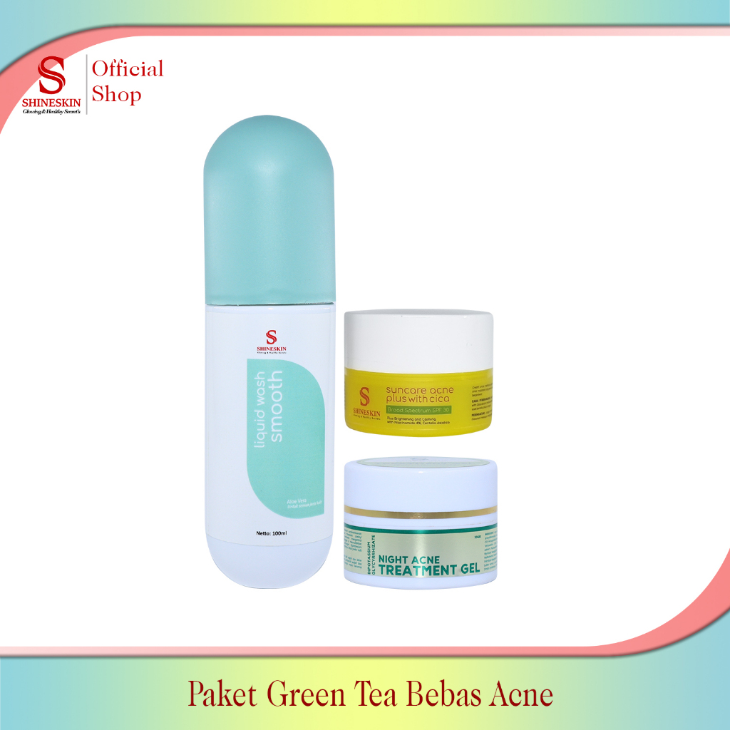 Shineskin paket acne glow greentea