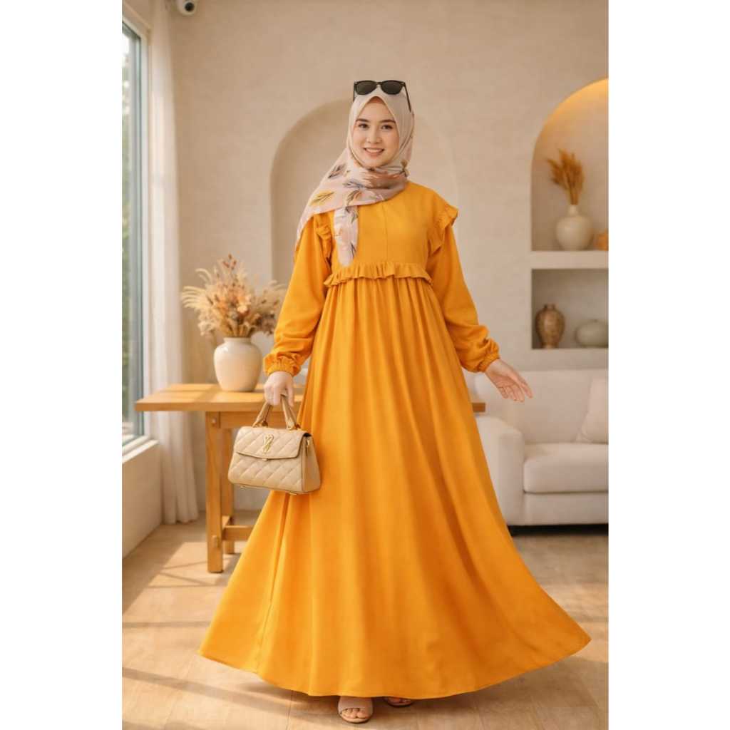 GAMIS TER BARU POLOS  annur set niara selvi liora  firda syari  jilbab Marwah khimar Lavina Ori aku 