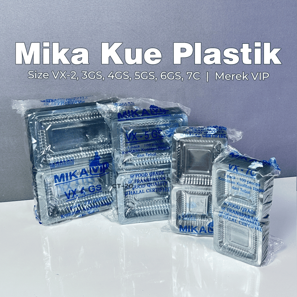 Mika Kue Plastik Bening Transparan VIP  / Mika Mie / Mika Nasi Kecil Sedang / Mika Tebal