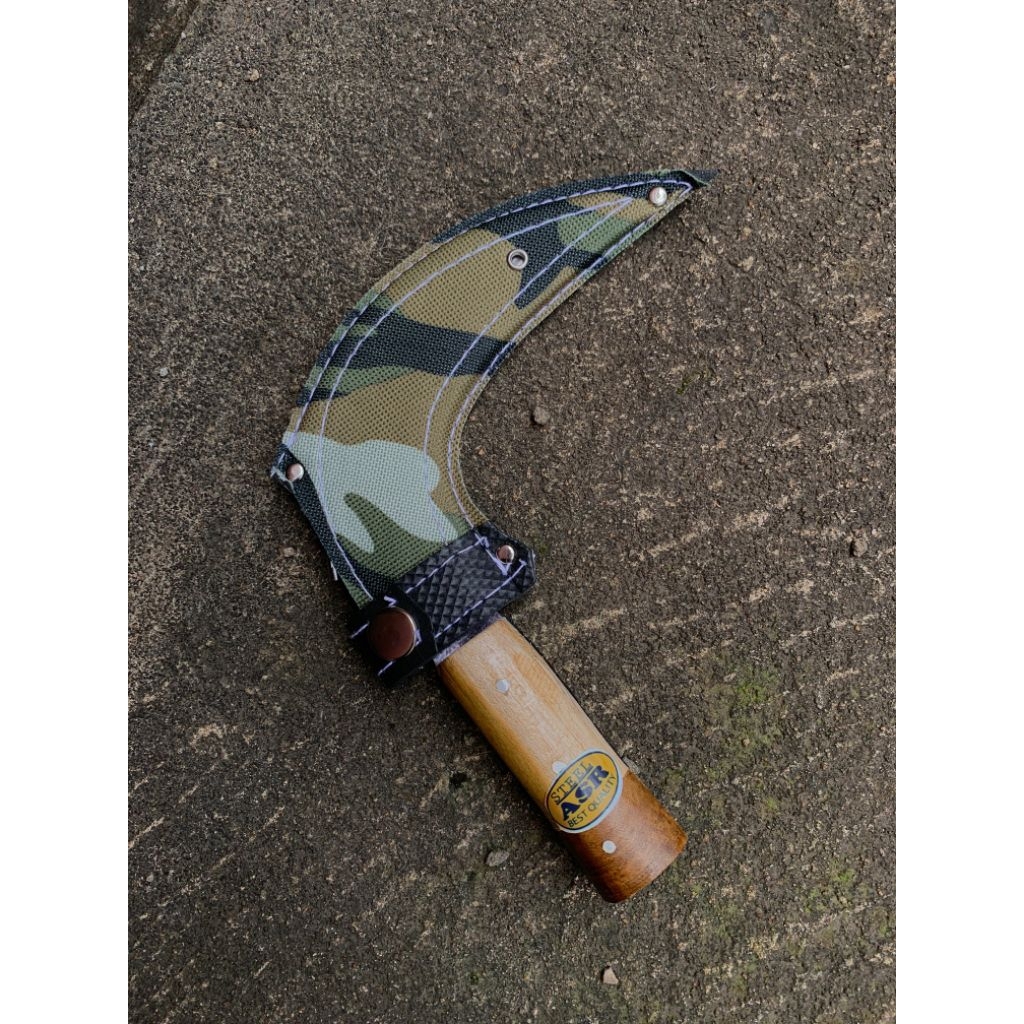 PISAU SABIT Peralatan Berkebun Pertanian Padi Buah Sayur Rumput Baja asli Fulltang Mini Taman Kebun