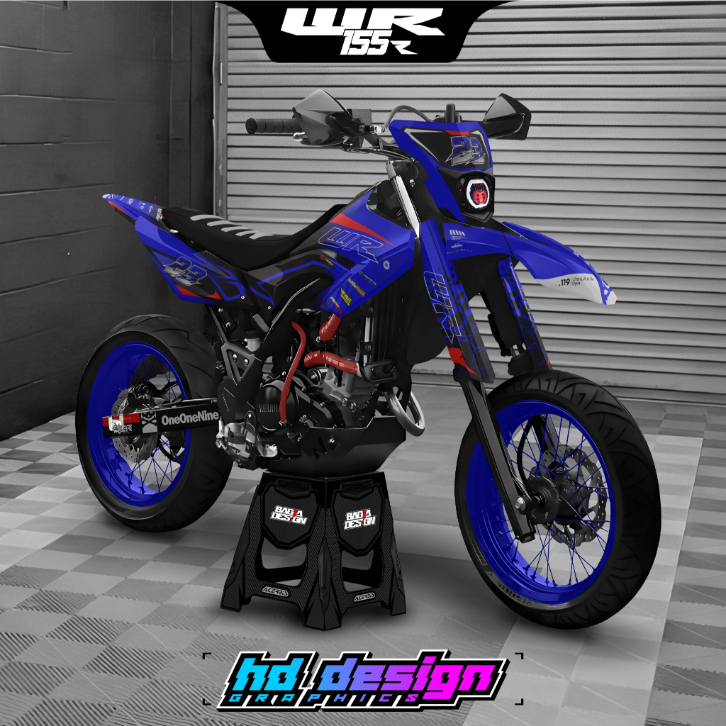 Decal WR155 Full Body Variasi Decal WR Supermoto Aksesoris Stiker Dekal Motor Yamaha WR 155 R