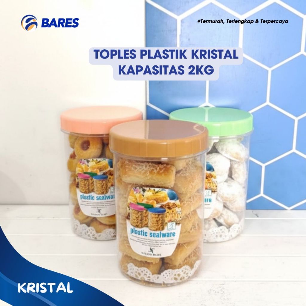 Toples Plastik Galaxy Kristal Kapasital 2kg / Toples Plastik Kedap Udara Mewah