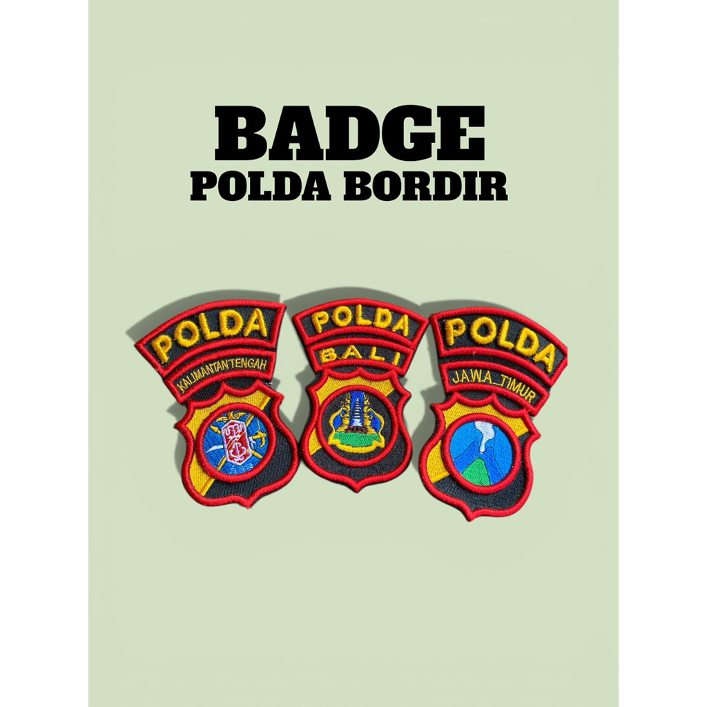 BADGE SATPAM LOGO POLDA BORDIR