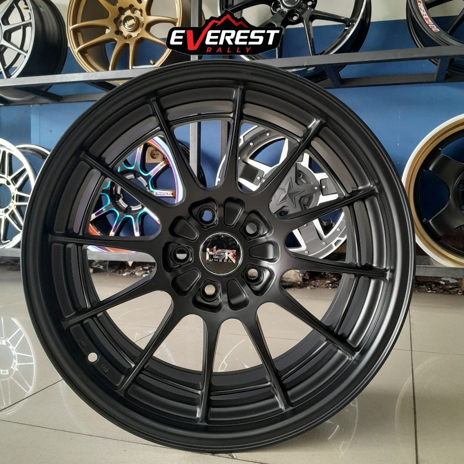 Pelek Mobil Bmw  Ring 18 Lebar 8,5 depan 9,5 Belakang Black HSR SPIDER