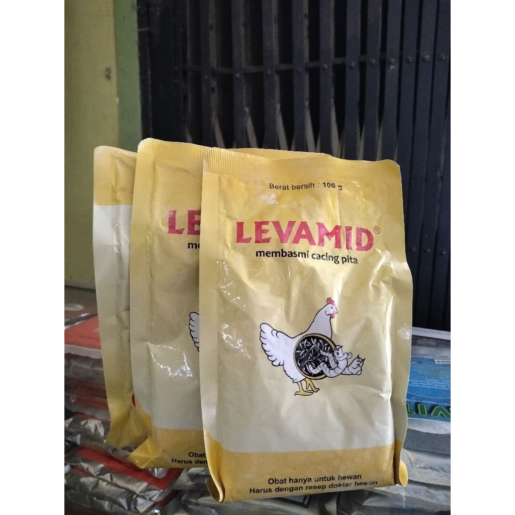 Levamid - Obat Cacing 100g Pengusir Cacing Pita Ayam Petelur Pedaging