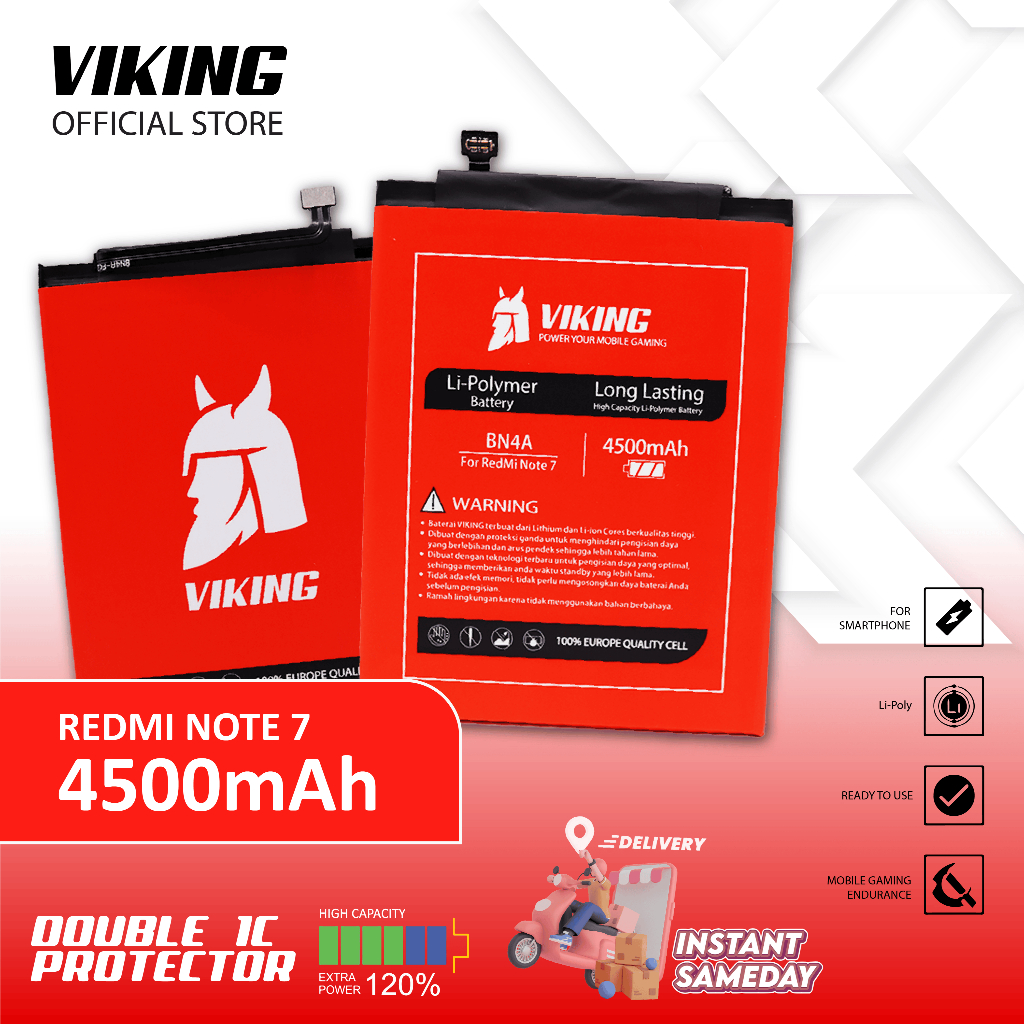 VIKING Baterai Redmi Note 7 - Note 7 Pro BN4A Double Power