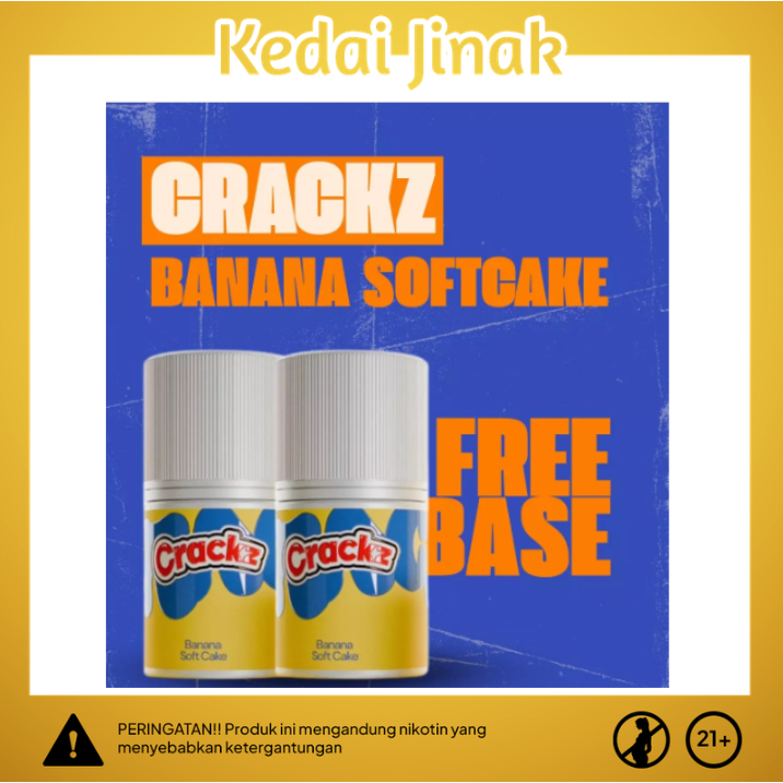 CRACKZ BANANA SOFTCAKE NEW SERIES FREEBASE 60ML 100% ORIGINAL
