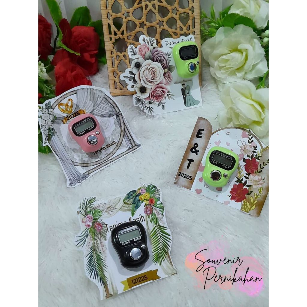 50PCS SOUVENIR PERNIKAHAN TASBIH DIGITAL / SOUVENIR TASBIH DIGITAL + KARTU UCAPAN /  SOUVENIR PERNIK