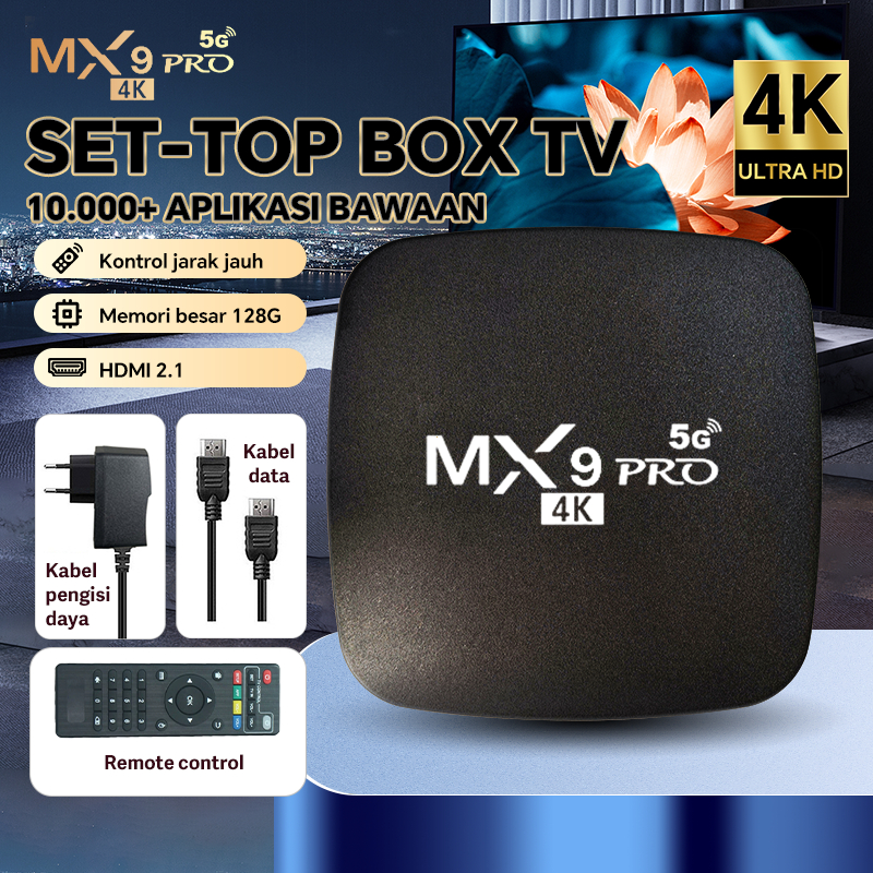 PROMO TERBARU KOTAK TV WIFI6 SMART TV BOX ANDROID 14.0 2.4G/5G DUAL-BAND WIFI 8GB RAM 128GB ROM STB