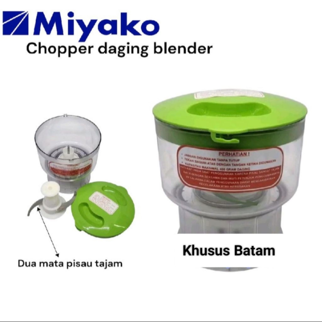 KOTA BATAM - MIYAKO chopper blender penggiling daging, bumbu, kacang-kacangan dll