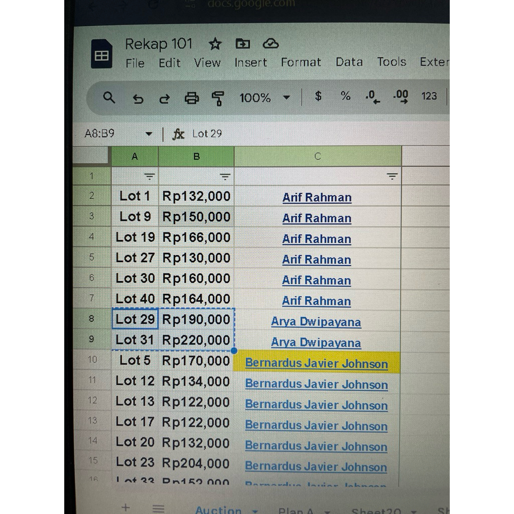 arya auction pokemon