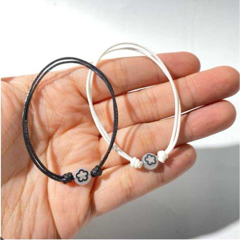 GELANG TALI KULIT COUPLE GLOW IN THE DARK/GELANG COUPLE