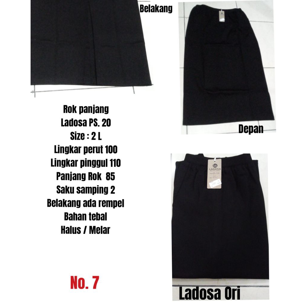 Celana Wanita Ladosa JB (Jumbo) dan YM Original, Rok panjang Ladosa