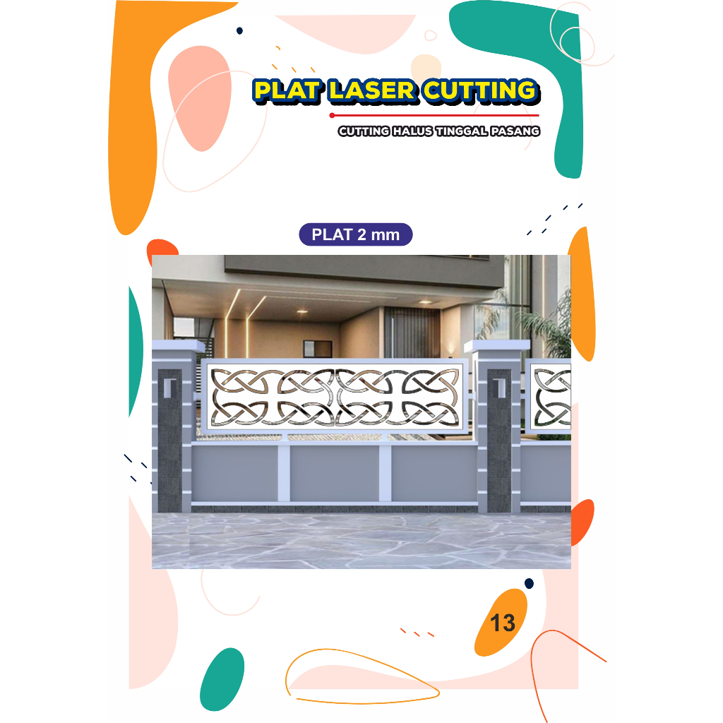 Laser Plat Pagar, Ornamen Pagar, Krawangan, Plat Cnc, Plat Cutting, Laser Cutting Custom 13