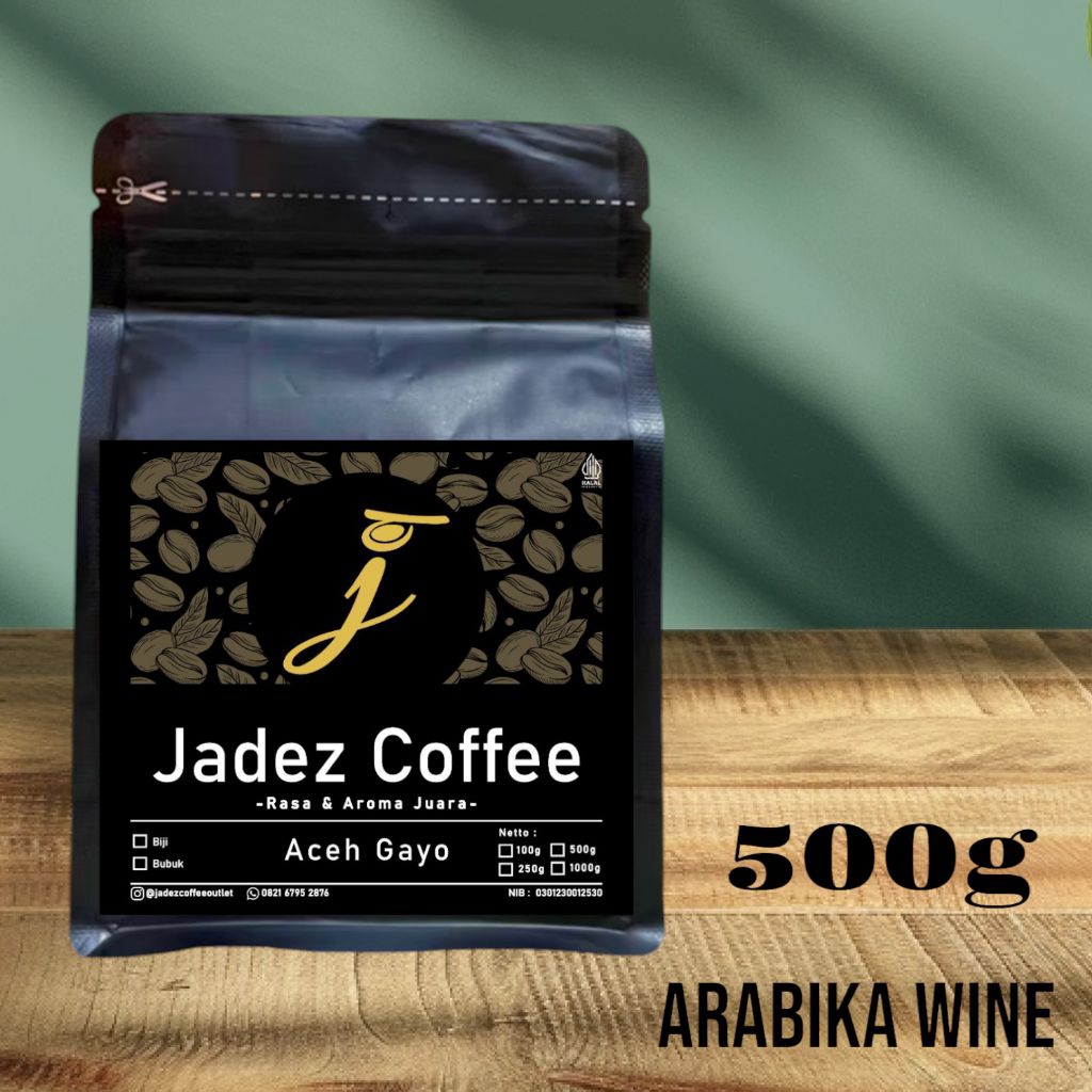 Original Kopi Arabika Aceh Gayo Wine 500 gr - Jadez Coffee
