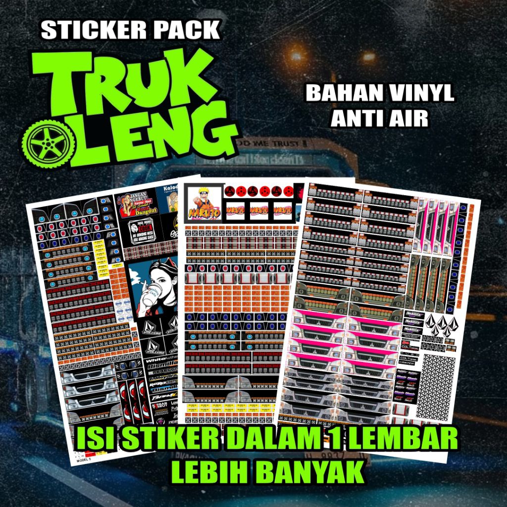 isi lebih banyak Stiker Truk Oleng Truk Mainan Lampu Biled Anti Air