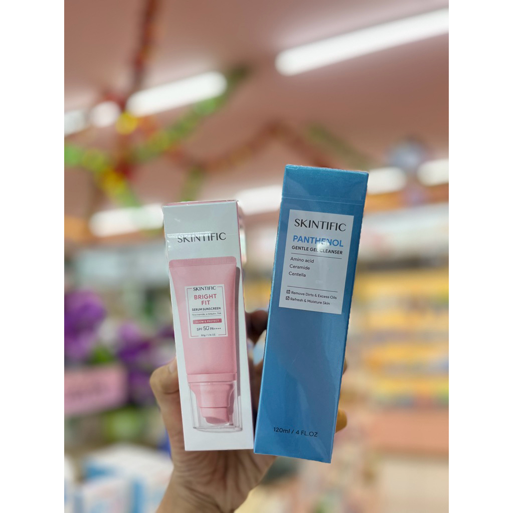 PAKET SKINTIFIC MICELLAR WATER PINK 400ML+ MATTE SUNSCREEN 50gr