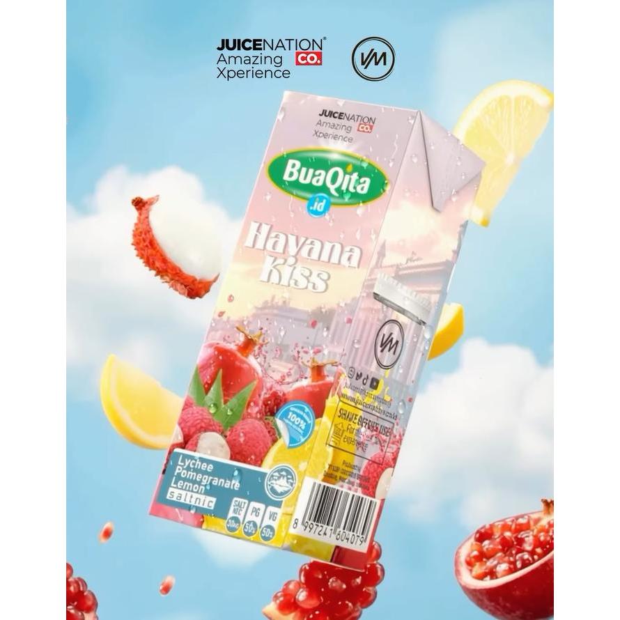 Liquid Buaqita Havana Kiss - Lychee Pomegranate Lemon 30MG 30ML 100% Authentic
