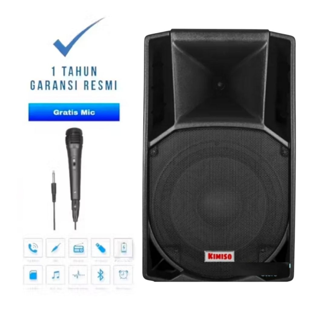 Speaker Bluetooth Karaoke Extra Bass Ukuran Besar QS 7801 Free Microphone Dan Remote - Salon Aktif W