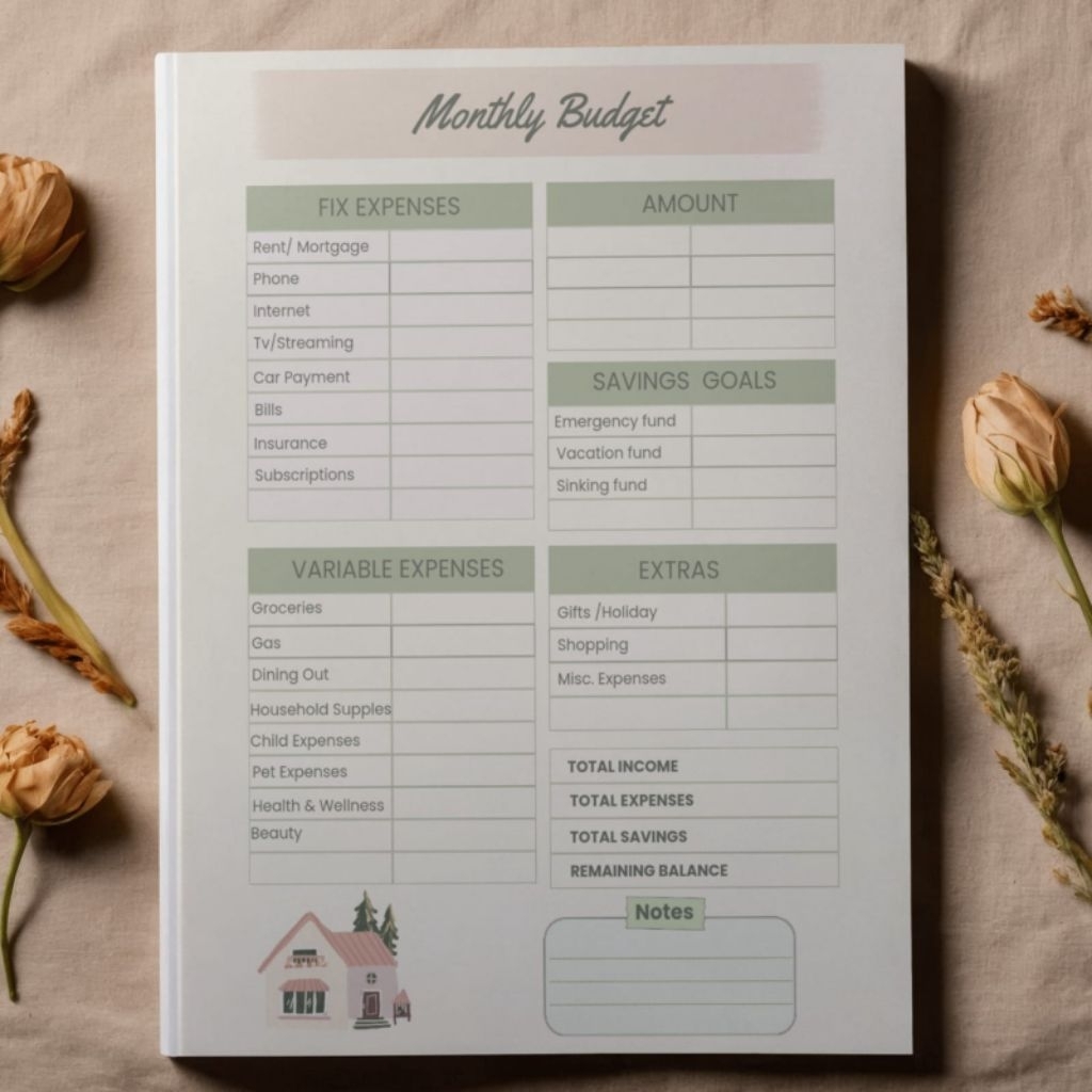 Family Financial Planner Printable | Budget & Savings Tracker (PDF)