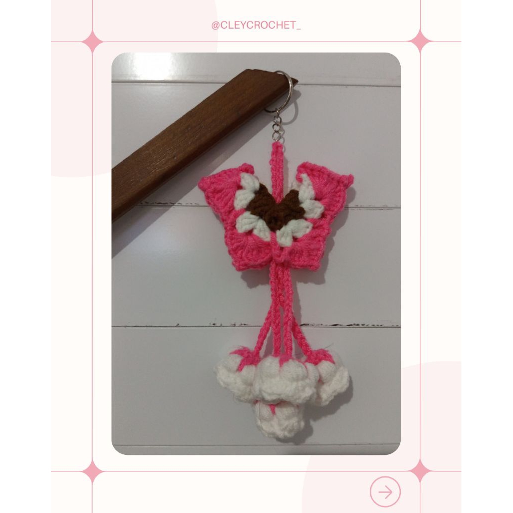 gantungan kunci bunga lonceng