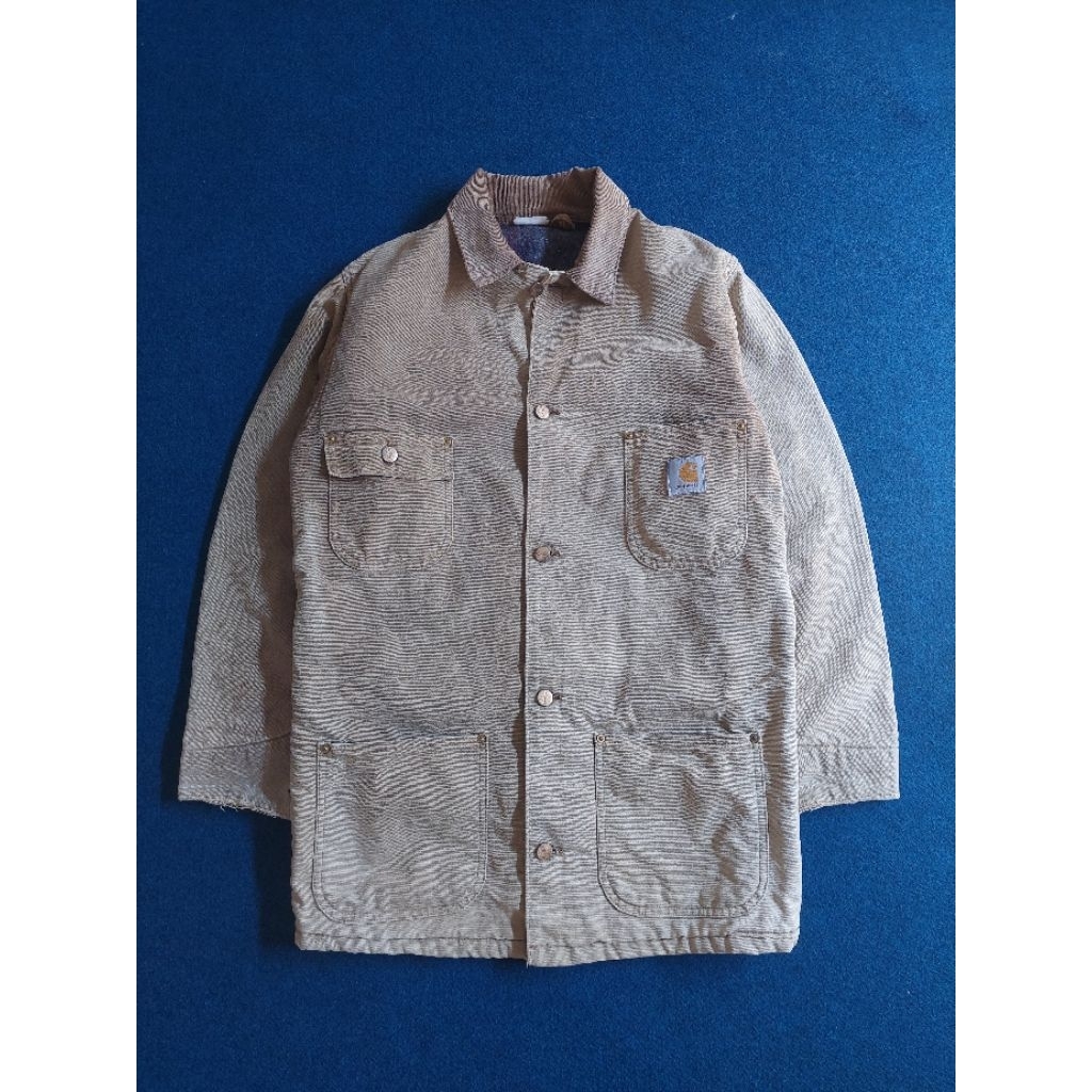 vintage carhartt 80's blanket lined chore jacket
