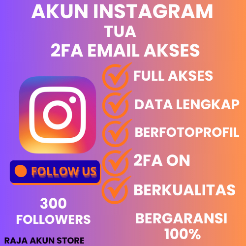 AKUN INSTAGRAM TUA/OLD 2FA EMAIL FULL AKSES LOG IN 300 - 1K FOLLOWERS