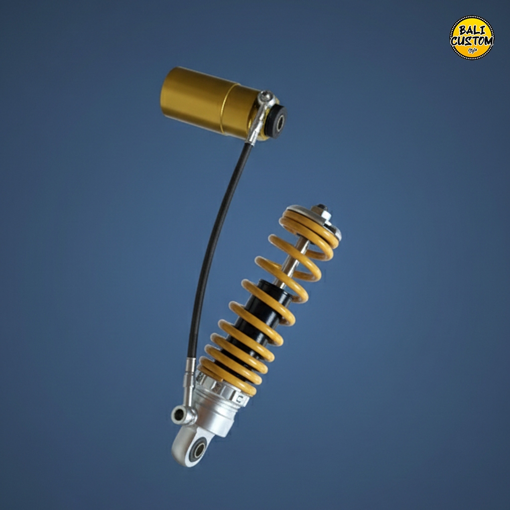 Shock Copy Ohlins Tabung Pisah Depan 185mm Silver Vespa Matic Sprint,Primavera,Lx,S125