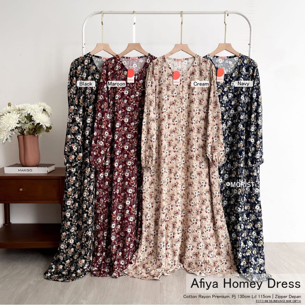 Afiya Homey Dress Daster Busui Premium Cotton Rayon Original Morist Berlabel