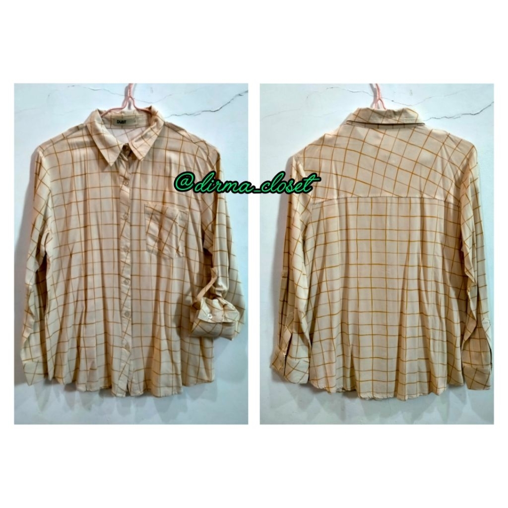 PRELOVED - Kemeja Kotak-kotak Dust L