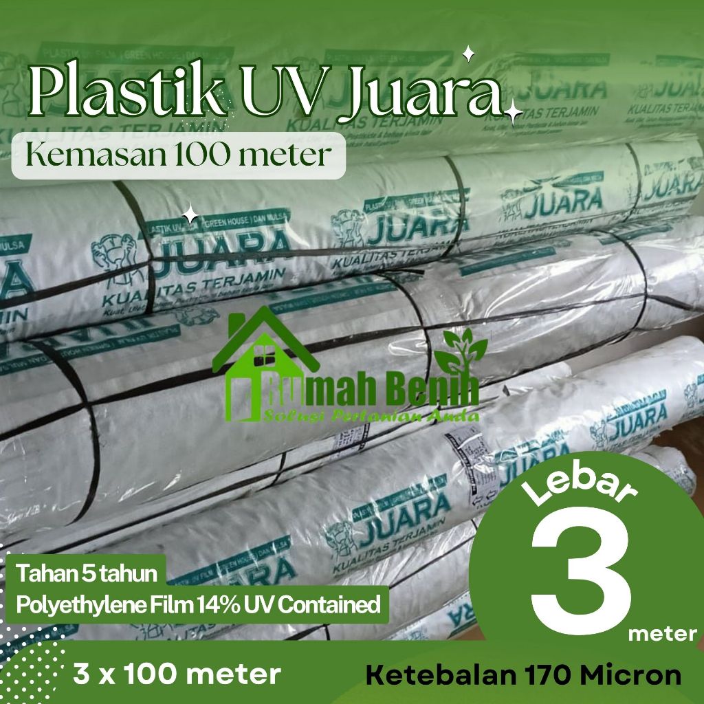 Plastik UV Juara Lebar 3 x 100 Meter Tebal 170 micron