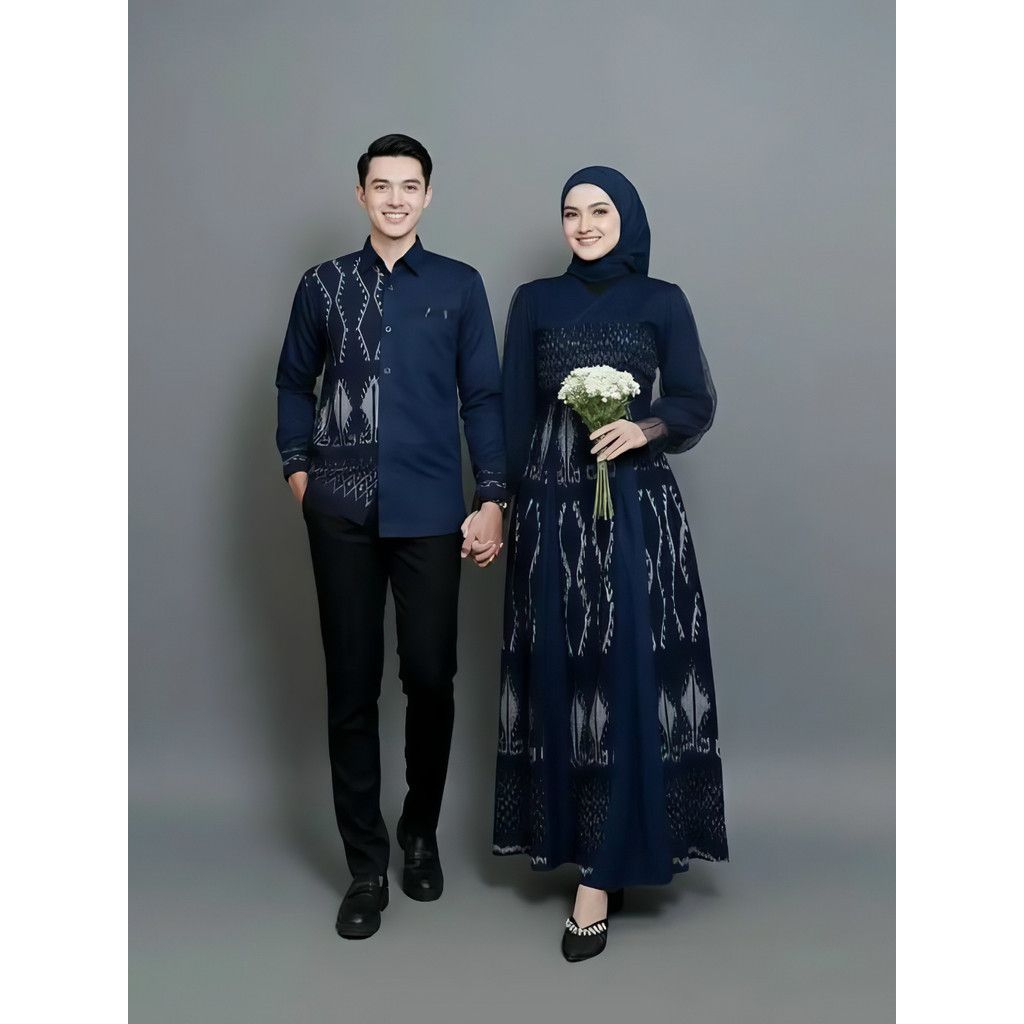 Tren Baju Lebaran 2027 / Custom Couple tenun terbaru / Viral Seragam baju lebaran terbaru