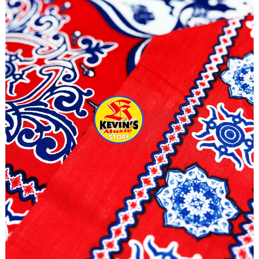 LENSO MERAH ADAT MALUKU motif BINTANG KAKEHANG, ukuran 65X65 cm, 2 SISI bolak balik, bahan Katun ser