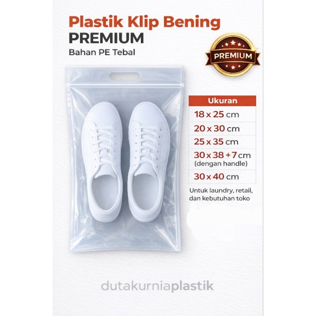 Plastik Klip Plastik Ziplock 18x25 20x30 25x35 30x40 30x38 putih 30x38 bening
