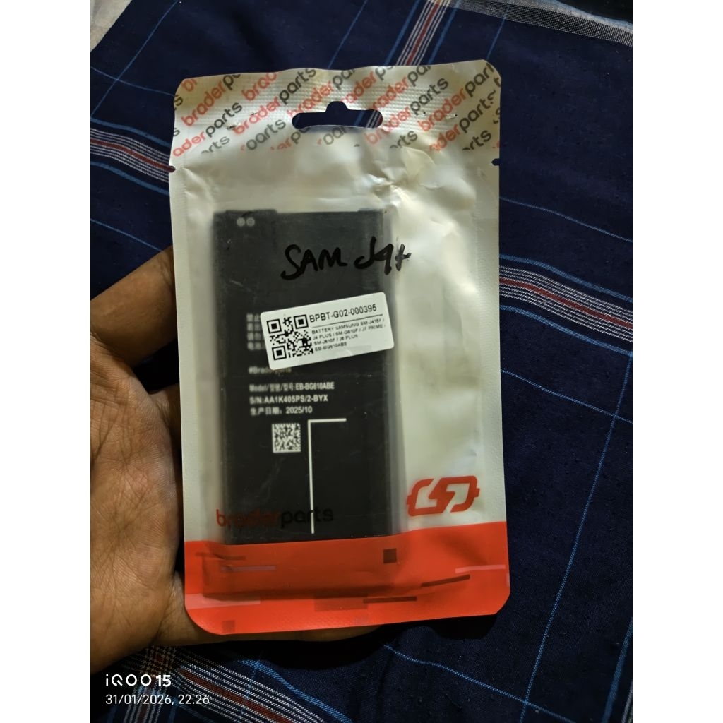 Baterai Samsung J4 Plus, J6 Plus, J7 Prime Braderpart