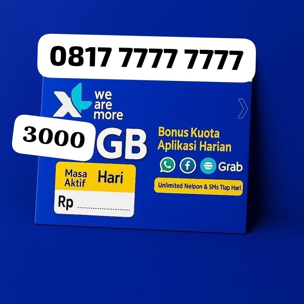 Promo Kartu Perdana Xl 12Digit Bonus Kuota 3000GB Prabayar Support Jaringan 4G