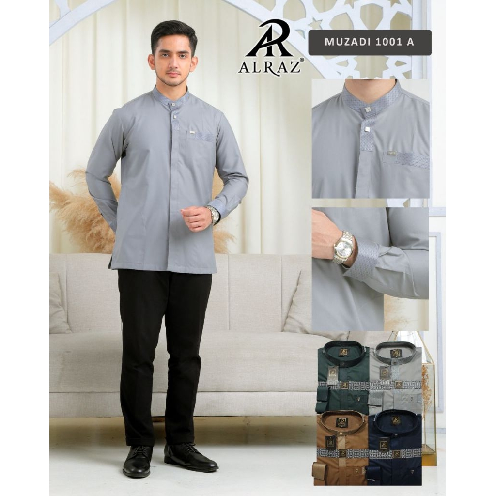 Koko Premium Alraz PUTIH-WARNA LENGAN PANJANG / Koko Alraz / Koko Kemeja Alraz / Koko Kekinian / Baj