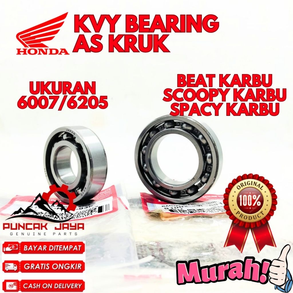BEARING AS KRUK ORIGINAL HONDA KODE KVY, BEARING AS KRUK BEAT KARBU, BEARING AS KRUK SCOOPY KARBU, B