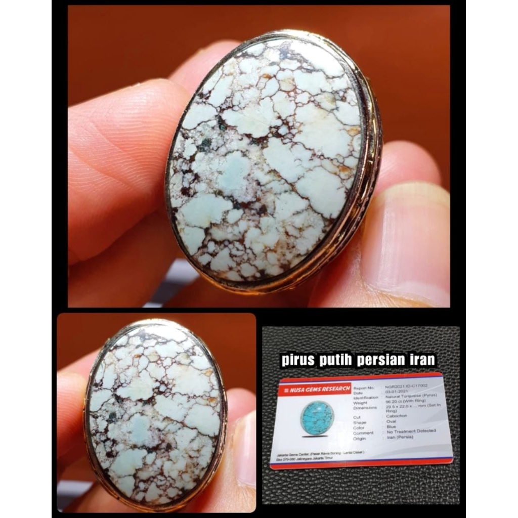 batu pirus putih sakral kuno lawasan jumbo persian ya