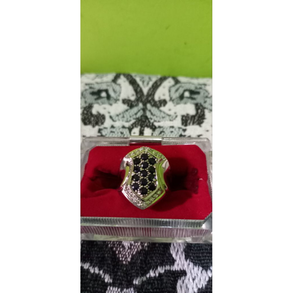 cincin terompah ring 8 mata batu shaffir