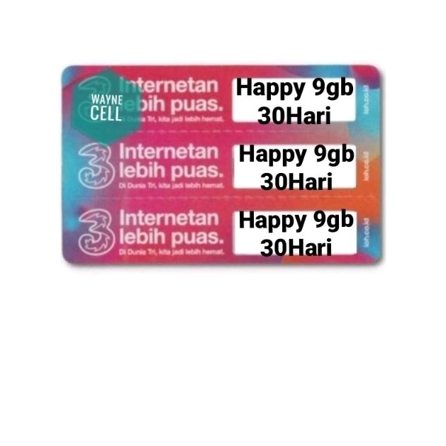 TRI DATA HAPPY 9 (10GB) 28 HARI