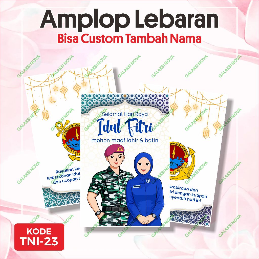 TNI.23 - Amplop Idul Fitri MARINIR TNI AL JALASENASTRI TNI AL | Amplop Lebaran Custom | Amplop Custo