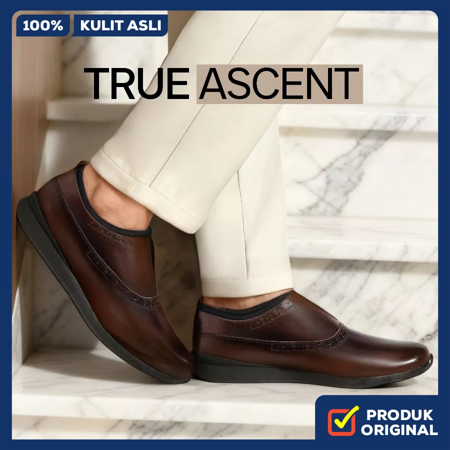 VINCI SLIM BROWN BLACK ORIGINAL x KENZIOS Sepatu Loafers Pria Kulit Sapi Asli Slip On Coklat Hitam F