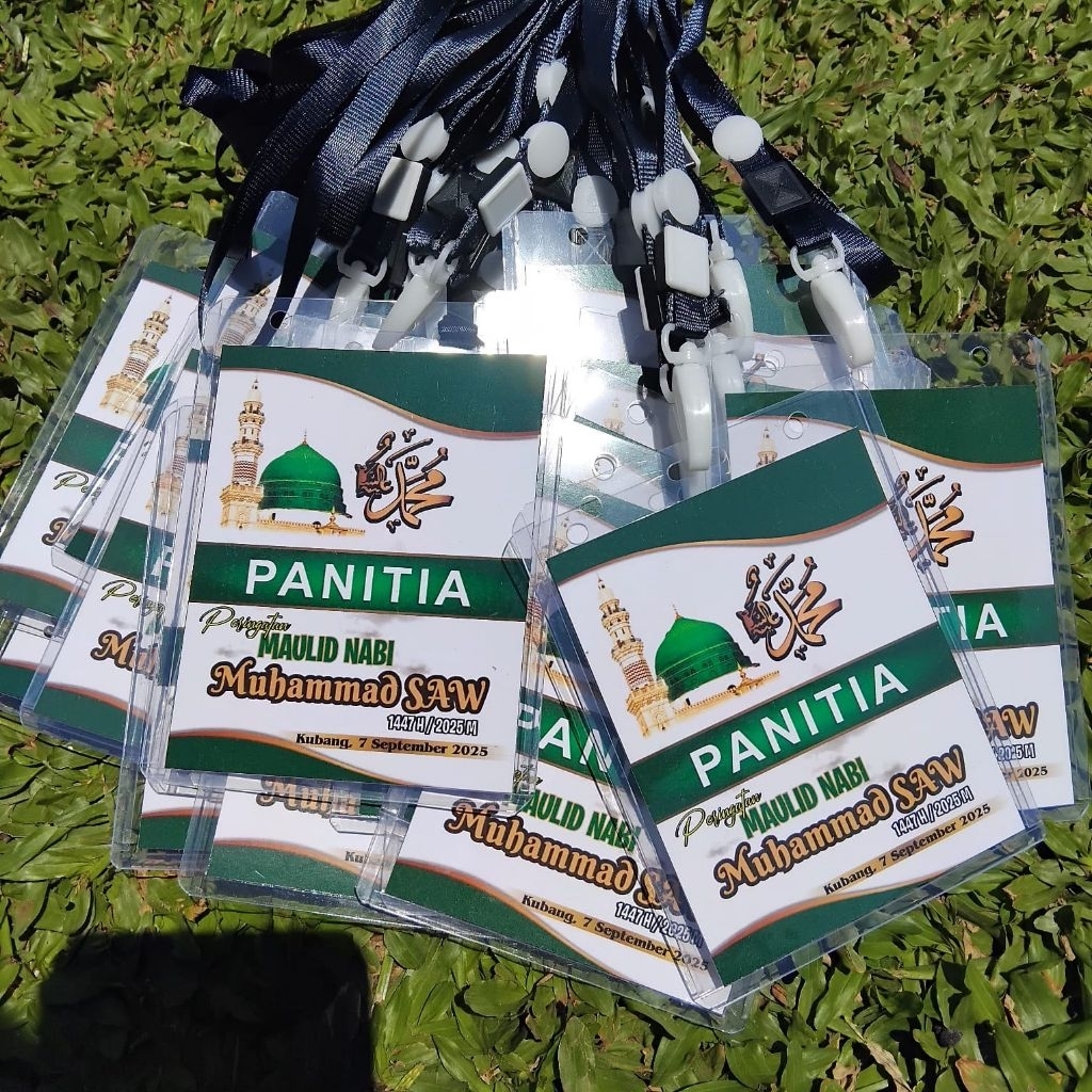 NAME TAG / KARTU PANITIA / KEPLEK / CO CARD / ID CARD / KALUNG PANITIA  FULLSET TINGGAL PAKAI