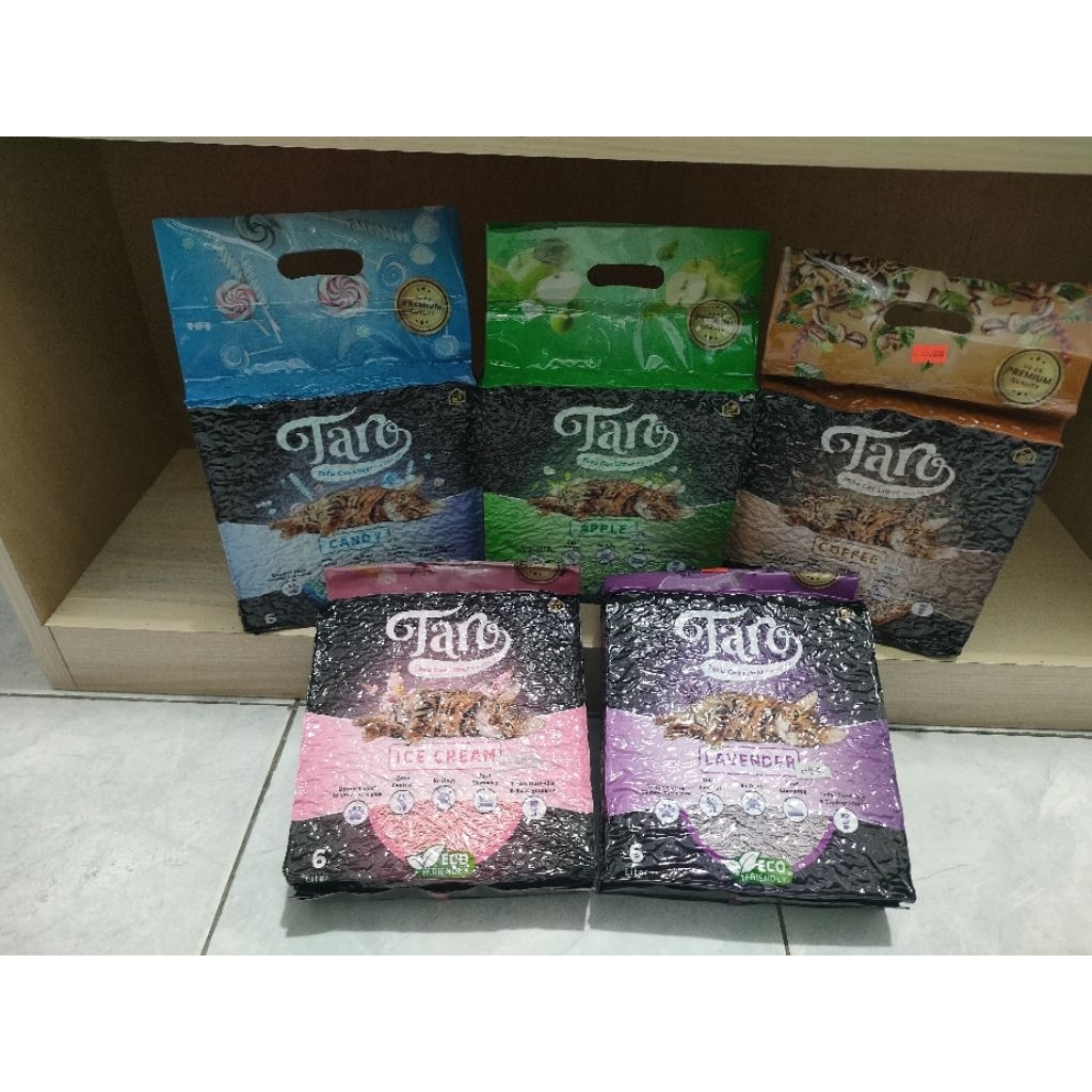 Pasir kucing taro tofu - Pasir Kucing 6Liter - Pasir Taro Tofu