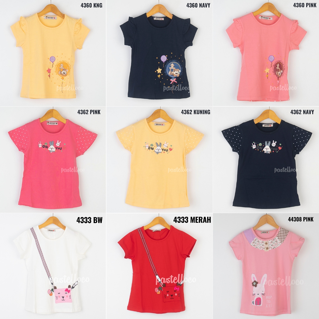 1-6 Geenee Kaos Anak Perempuan Lengan Pendek 4202