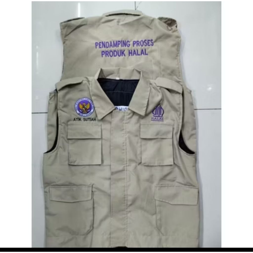 Rompi pendamping proses produk halal / rompi bpjph