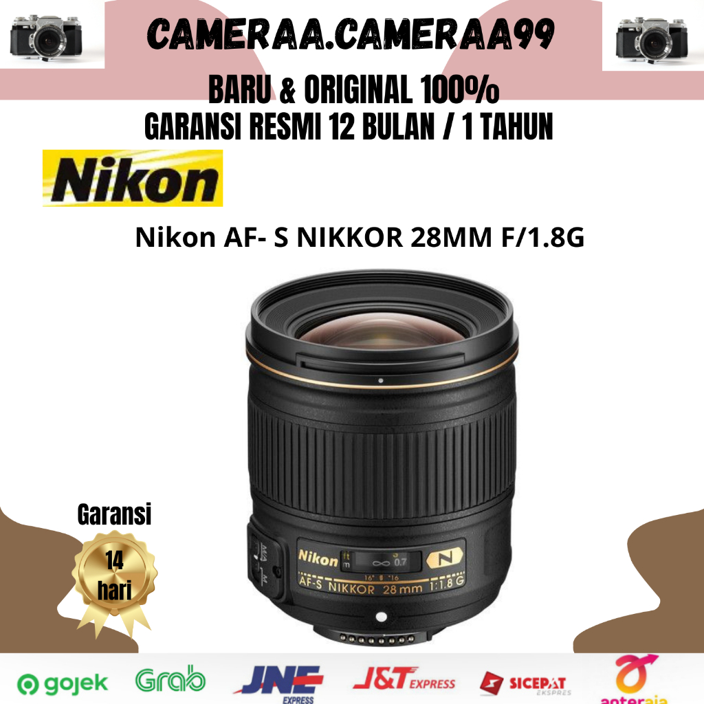 Nikon AF-S NIKKOR 28mm f/1.8G | Original Baru | Garansi Resmi