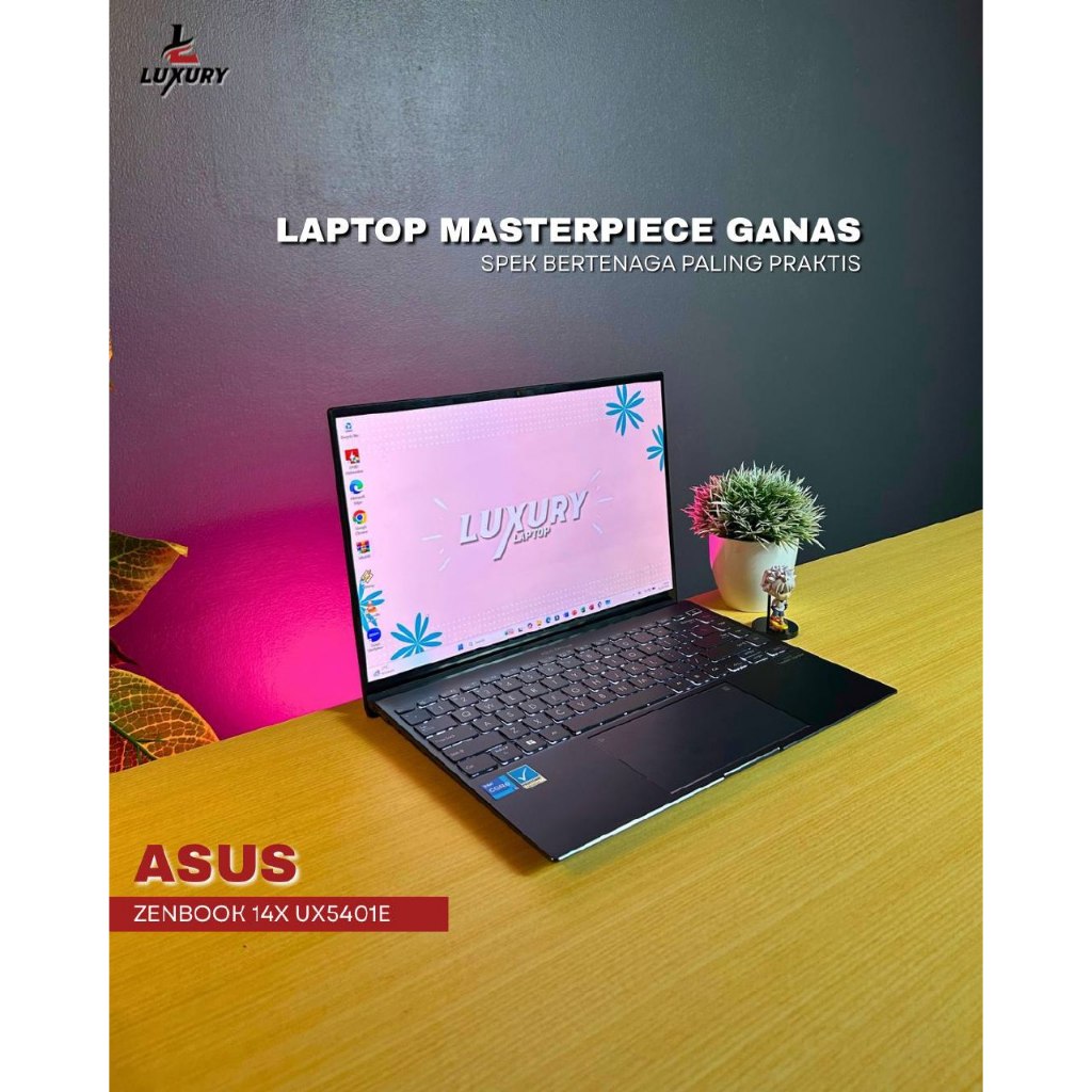 LAPTOP ASUS ZENBOOK 14X UX5401E OLED TOUCHSCREEN 11TH GEN CORE I5 RAM 8GB SSD 512GB BACKLIGHT 2ND