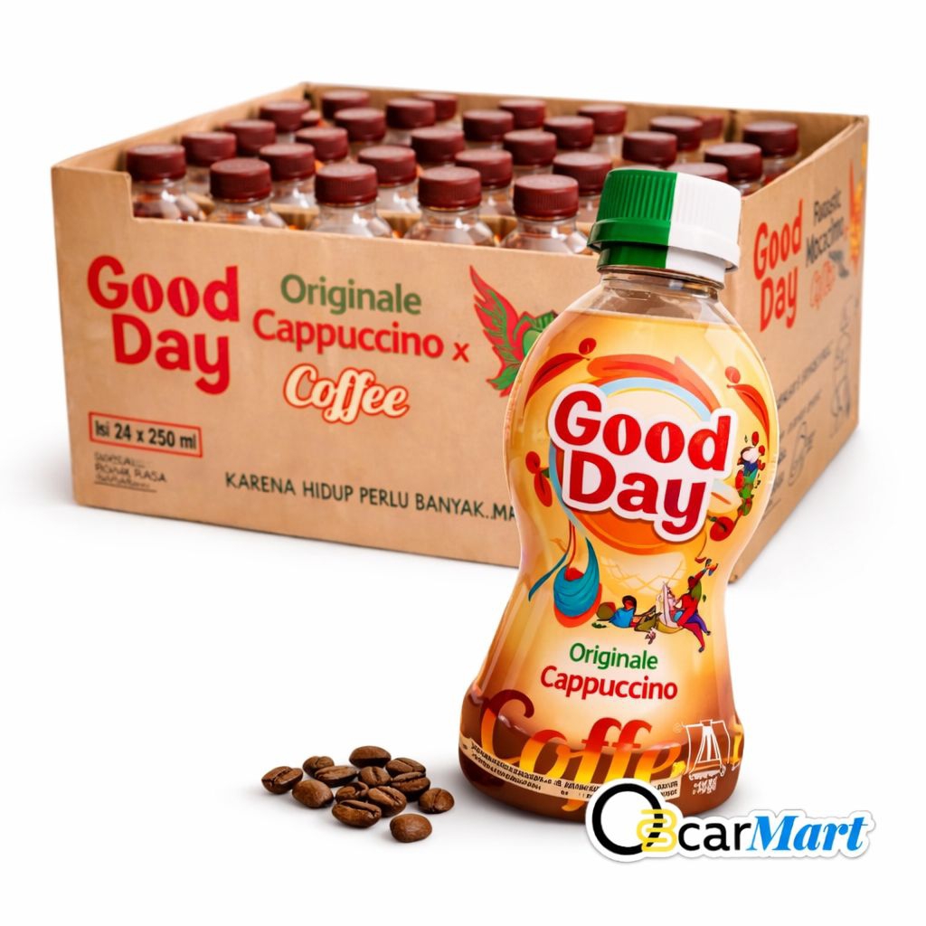Good Day Cappuccino Original 250ml isi 24 Botol | Kopi Botol Siap Minum